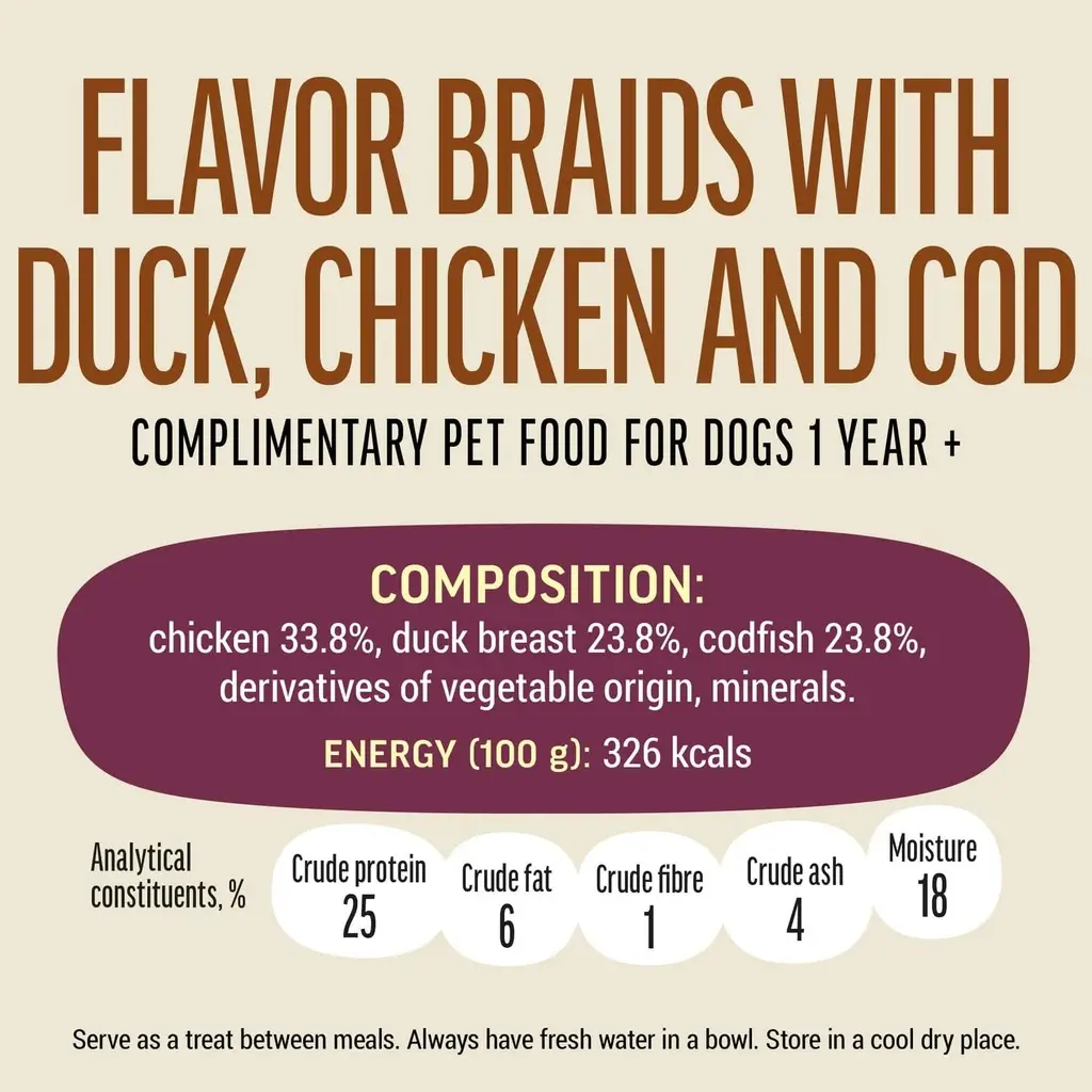 Dog Fest Flavor Braids With Chicken, Duck And Fish 90g (2).webp