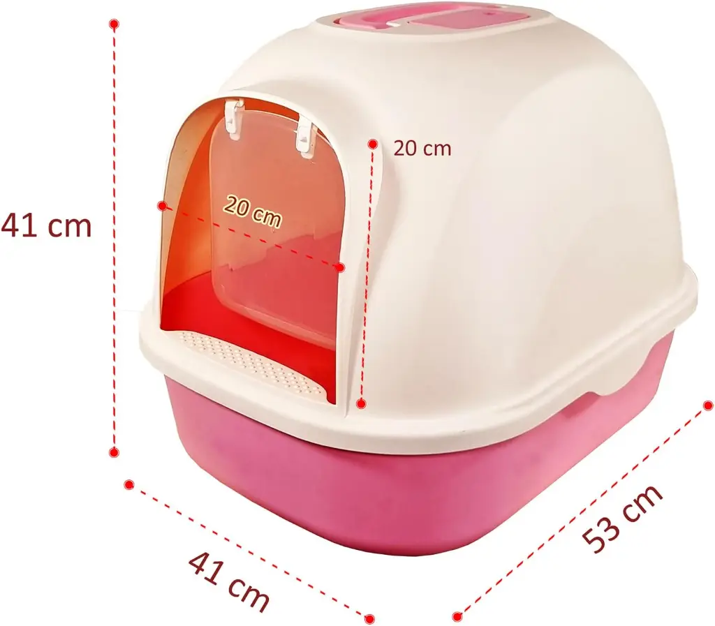 Pado Hoodie Cat Litter Box 53_41_41cm-Brown (1).webp