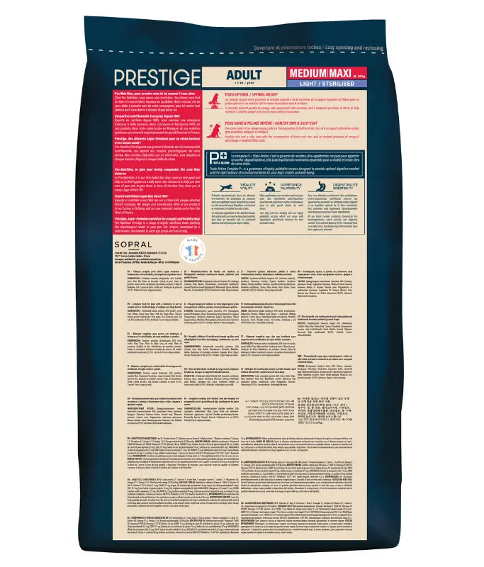 Pro nutrition Prestige Dog Adult Medium- Maxi Sterilised 3Kg (1).webp