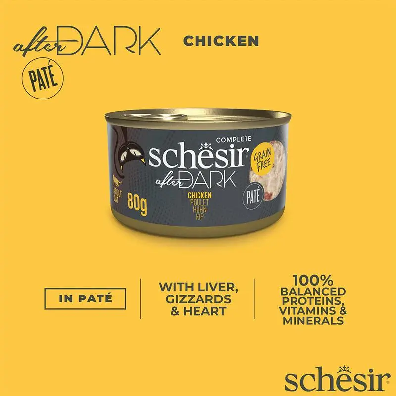 Schesir After Dark Patè For Cat - Chicken 80g (Min Order- 12 Cans) (4).webp