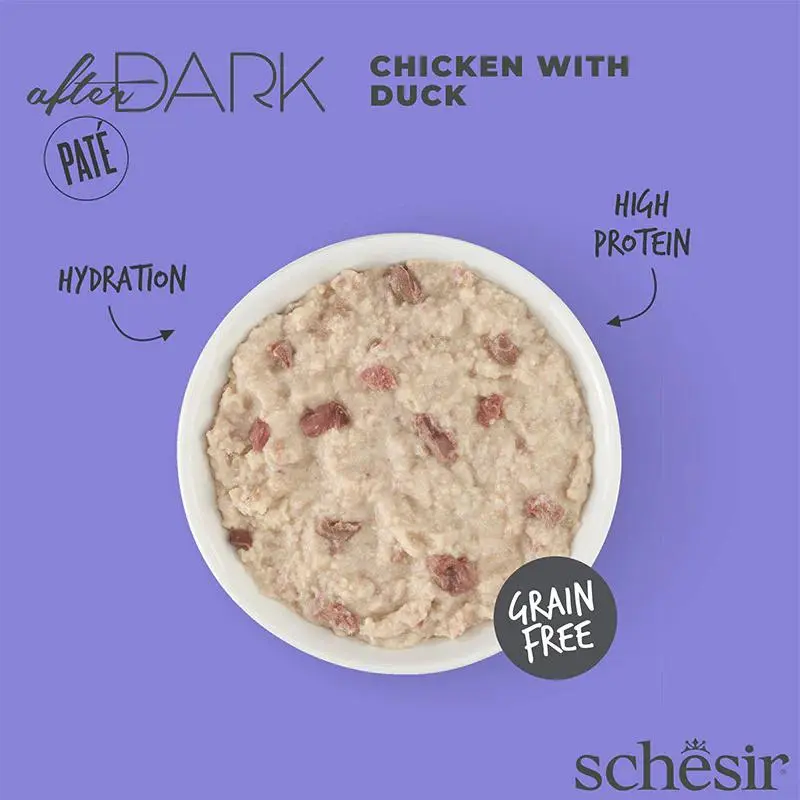 Schesir After Dark Patè For Cat - Chicken With Duck 80g (Min Order- 12 Cans) (3).webp