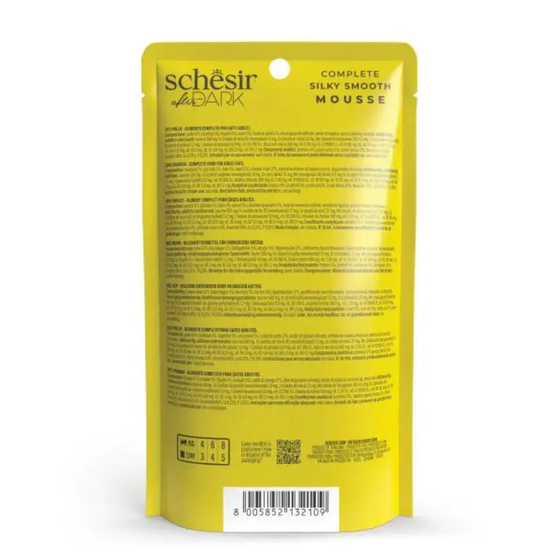 Schesir After Dark Velvet Mousse For Cat - Chicken 80g (Min Order- 12 Pouch) (1).webp