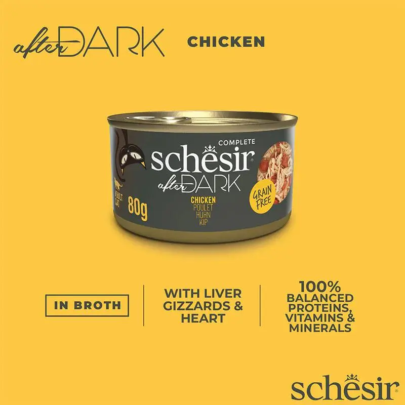 Schesir After Dark Wholefood In Broth For Cat - Chicken 80g (Min Order- 12 Cans) (4).webp