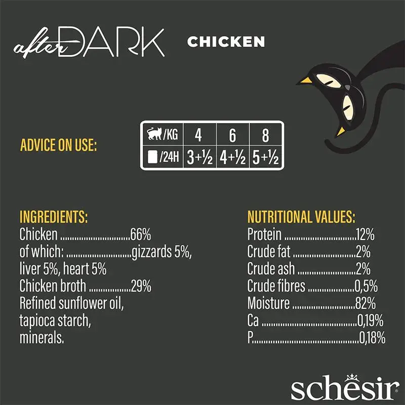 Schesir After Dark Wholefood In Broth For Cat - Chicken 80g (Min Order- 12 Cans) (2).webp