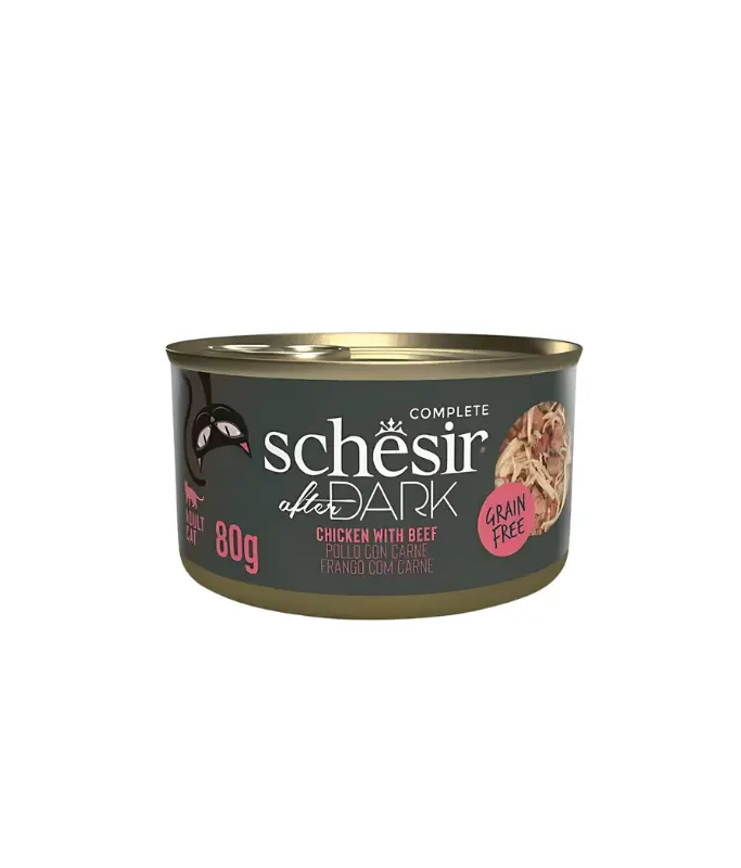 Schesir After Dark Wholefood In Broth Variety Pack For Cat 960g (80g x12 Cans) - 4 Flavors (3 Cans Each Flavor) (3).webp