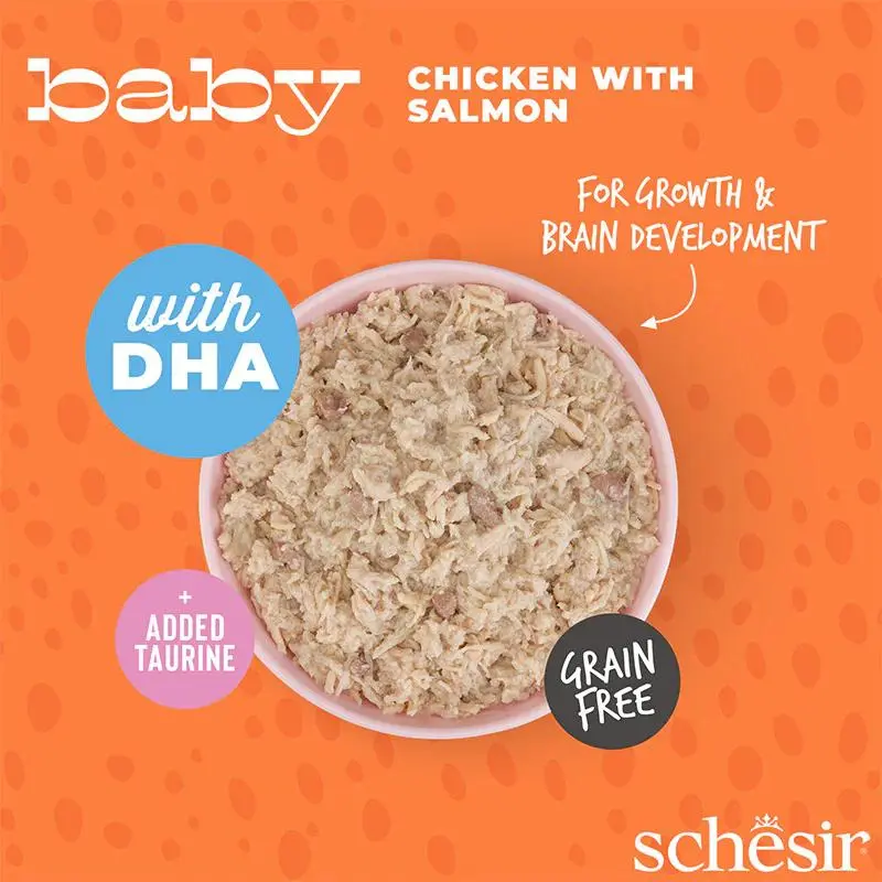 Schesir Baby Kitten Wholefood - Chicken With Salmon 70g (Min Order- 12 Cans) (3).webp