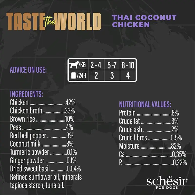 Schesir Taste The World Dog Wholefood - Thai Coconut Chicken 150g (Min Order- 8 Cans) (2).webp