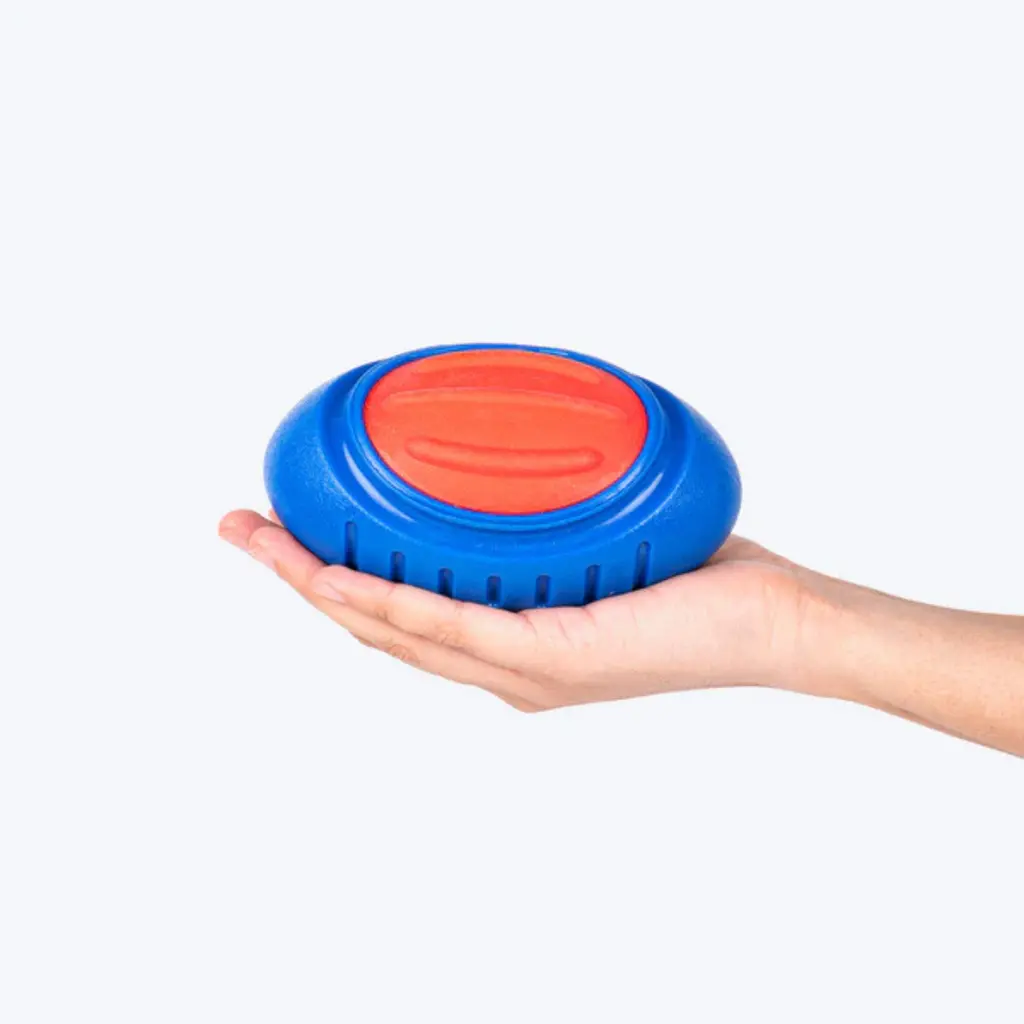 Pado Oval Blue And Red Tougher Toy (13.2x7.7x7.6cm).webp