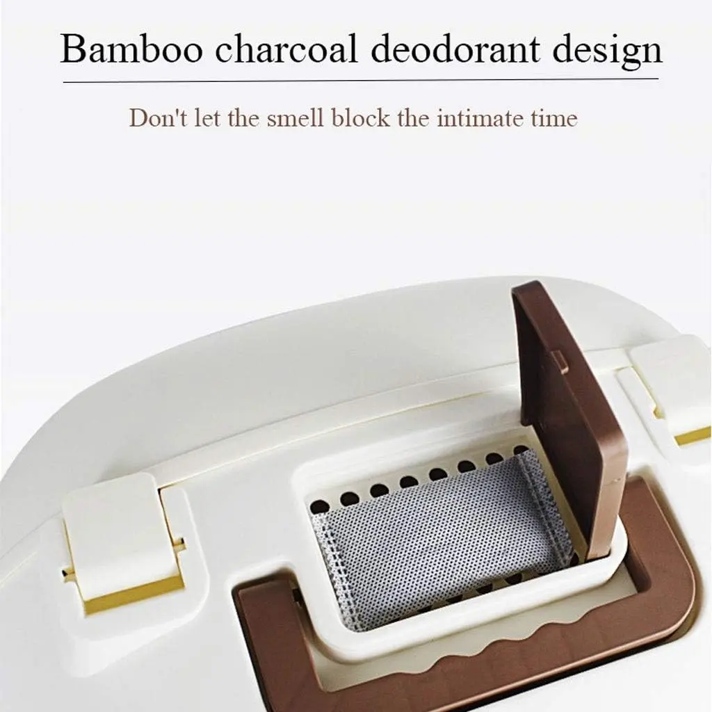 Pado Enclosed Cat Litter Box 50_41_39cm-Blue (4).webp