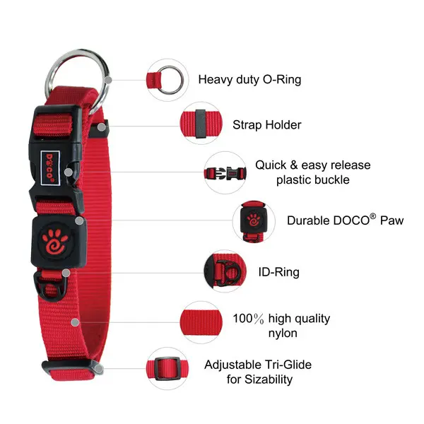 DOCO® Signature Nylon Collar-3.8 x 51-78cm(XL)-Navy Blue (3).webp