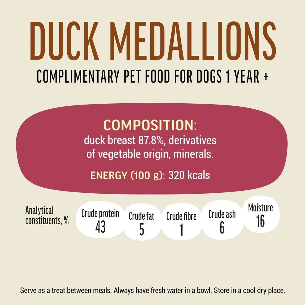 Dog Fest Duck Medallions For Adult Dogs 90g (1).webp