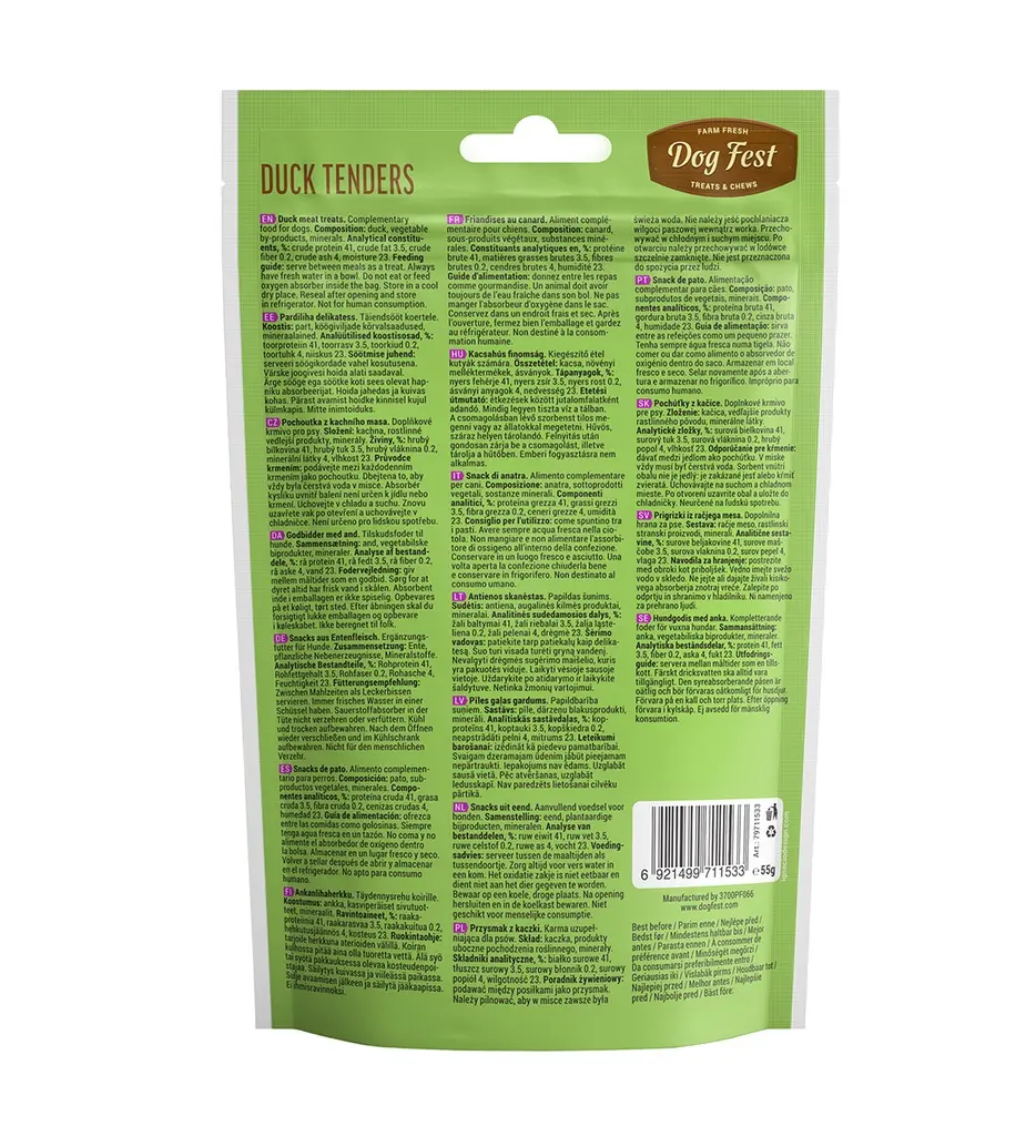 Dog Fest Duck Tenders For Mini-Dogs - 55g (1.94oz)[Weight - 55g] (1).webp