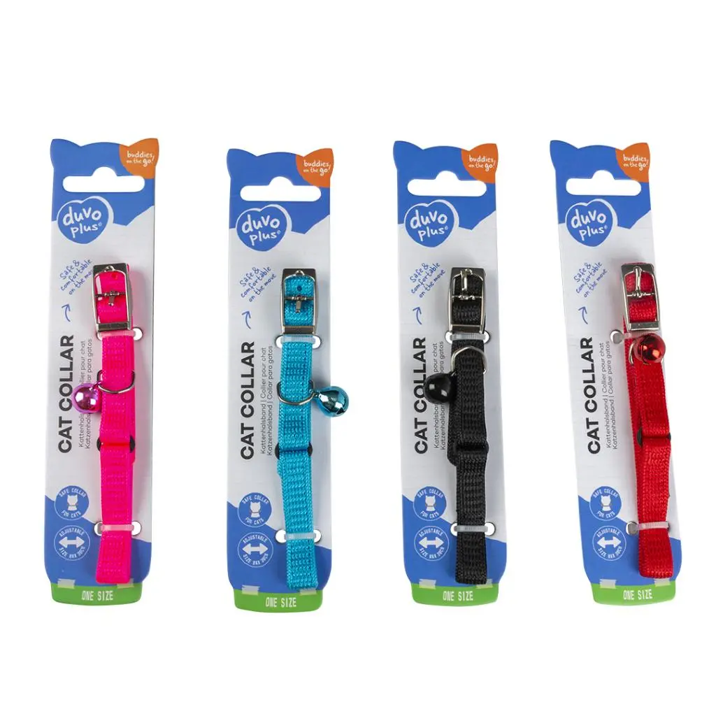 Duvo+ Cat Collar Uni 2 Nylon Mixed Colors 20-30cm - 10Mm (1).webp
