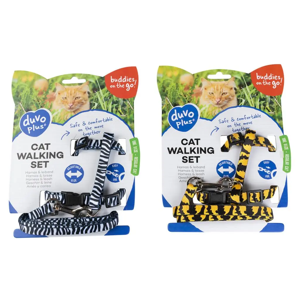 Duvo+ Cat Walking Set Zoo Mixed Colors 20-35cm - 10mm-125cm.webp