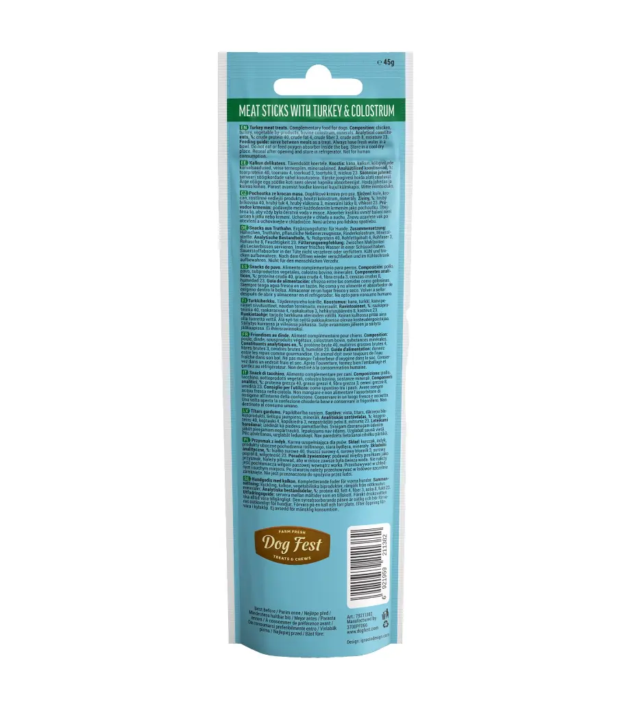 Dog Fest Turkey Stick With Colostrum 45g[Weight - 45g].webp