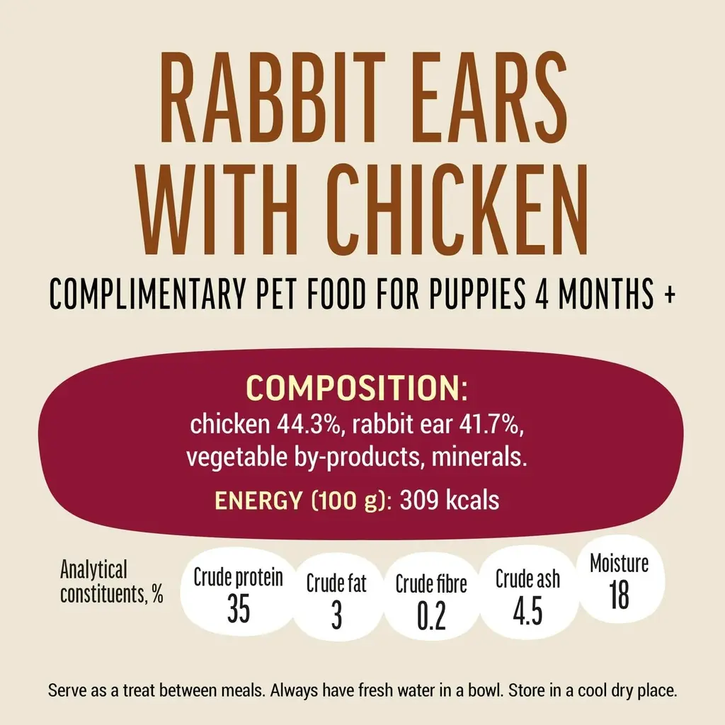 Dog Fest Rabbit Ears With Chicken For Puppies - 90g (3.17oz)[Weight - 90g] (2).webp