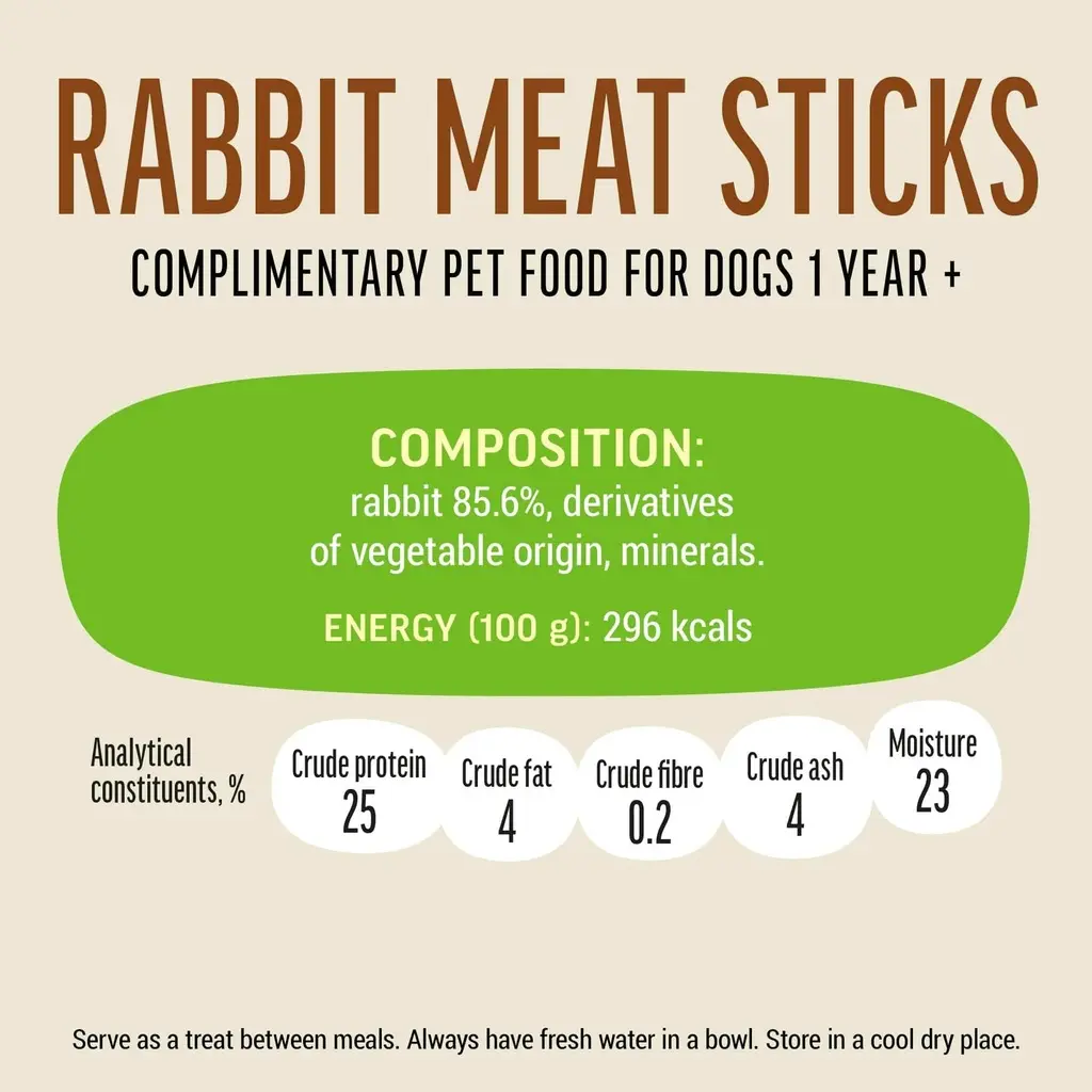 Dog Fest Rabbit Meat Sticks For Adult Dogs - 45g (1.59oz)[Weight - 45g] (1).webp