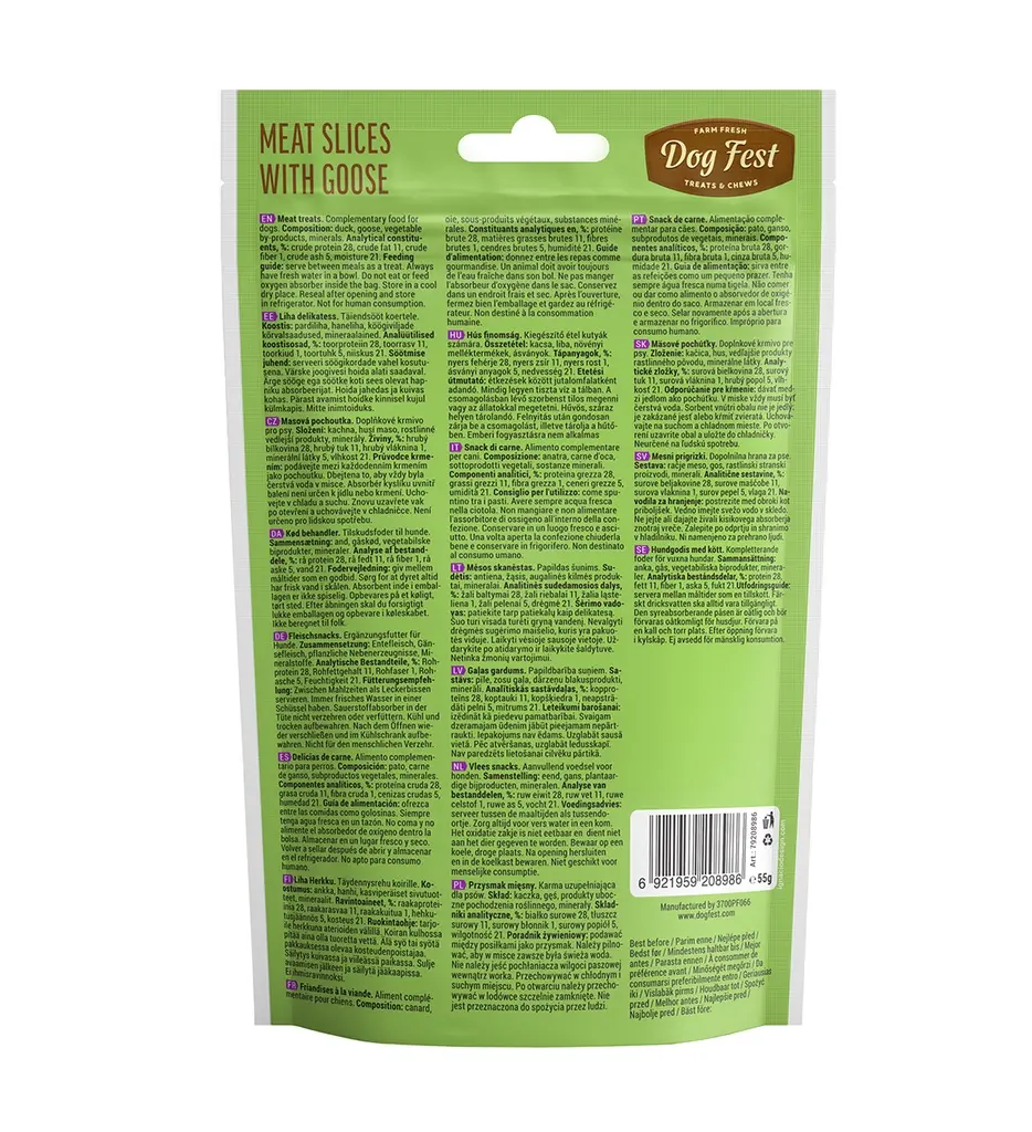 Dog Fest Slices With Goose For Small Breeds[Weight - 55g] (1).webp
