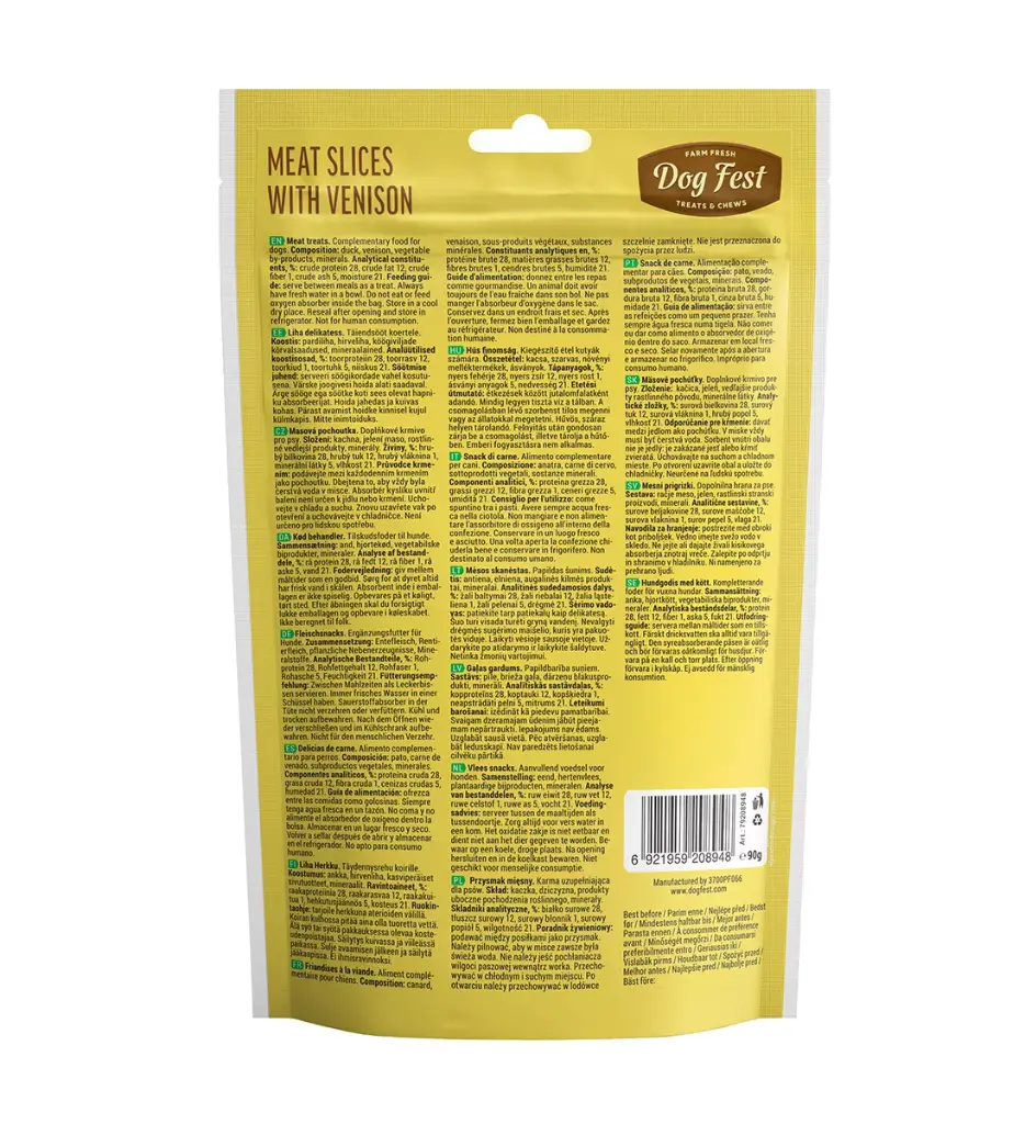 Dog Fest Slices With Venison For Adult Dogs[Weight - 90g] (1).webp
