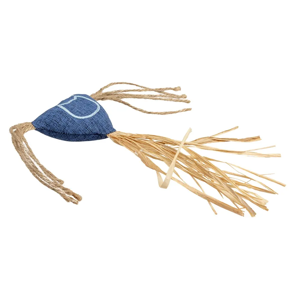 [LR14627] Duvo+ ECO Navy Triangle & Catnip 3x18x20cm Multicolour.webp