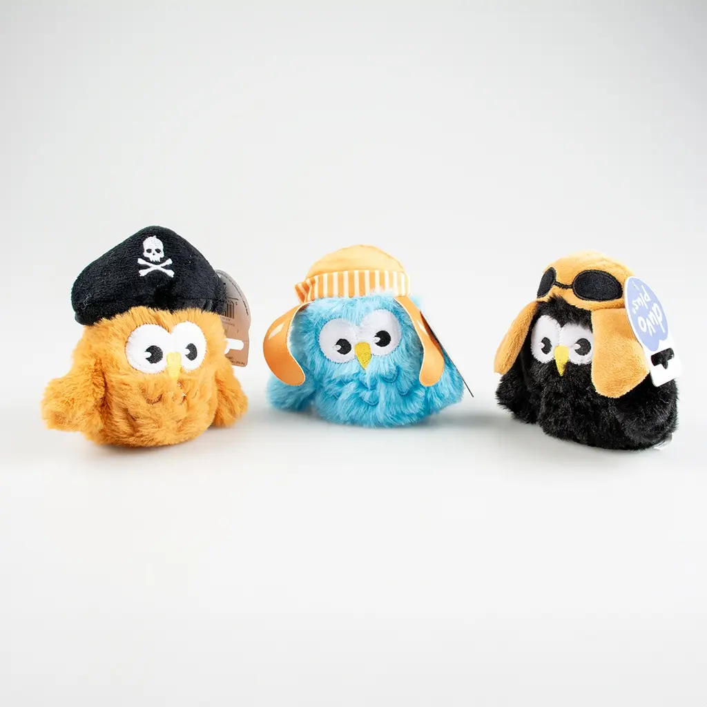Duvo+ Electronic Plush Owl Cat Toys 6x10x13cm Mixed Colors.webp