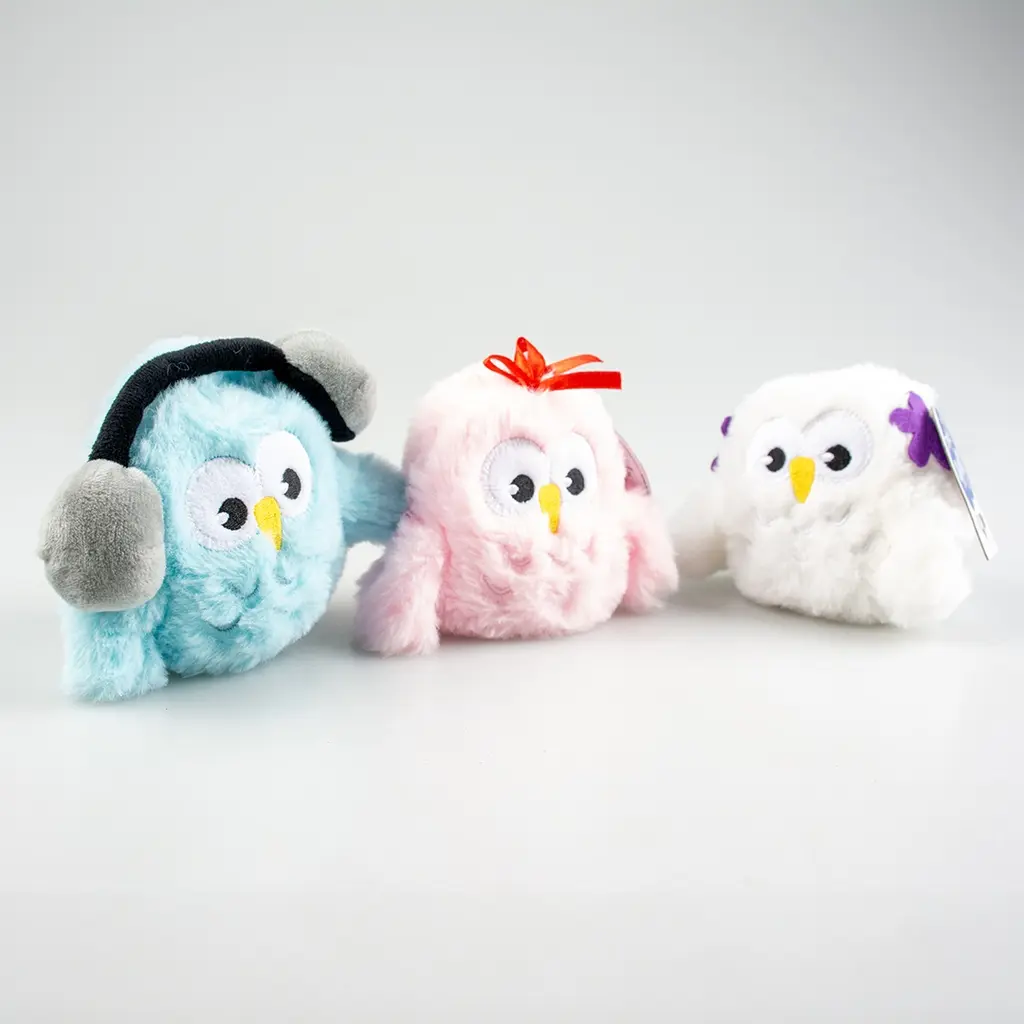 Duvo+ Electronic Plush Owl Cat Toys 6x10x13cm Mixed Colors (1).webp