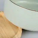 Duvo+ Feeding Bowl Stone Timber 450ml - 12,5x12,5x6cm Green (2).webp