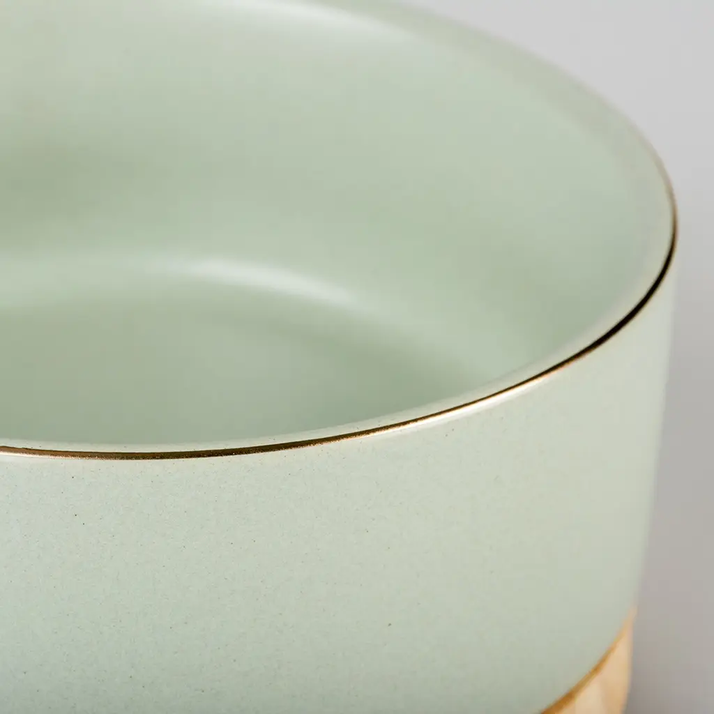 Duvo+ Feeding Bowl Stone Timber 450ml - 12,5x12,5x6cm Green.webp