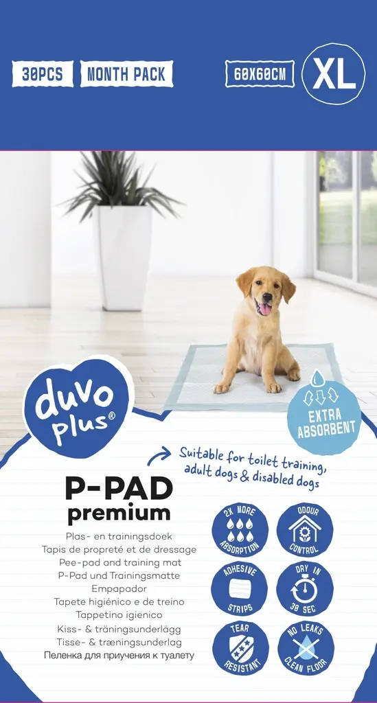 Duvo+ Pet Pad Premium Month Pack XL-60x60cm 30pcs.webp