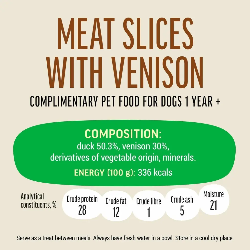 Dog Fest Slices With Venison For Adult Dogs[Weight - 90g] (1).webp