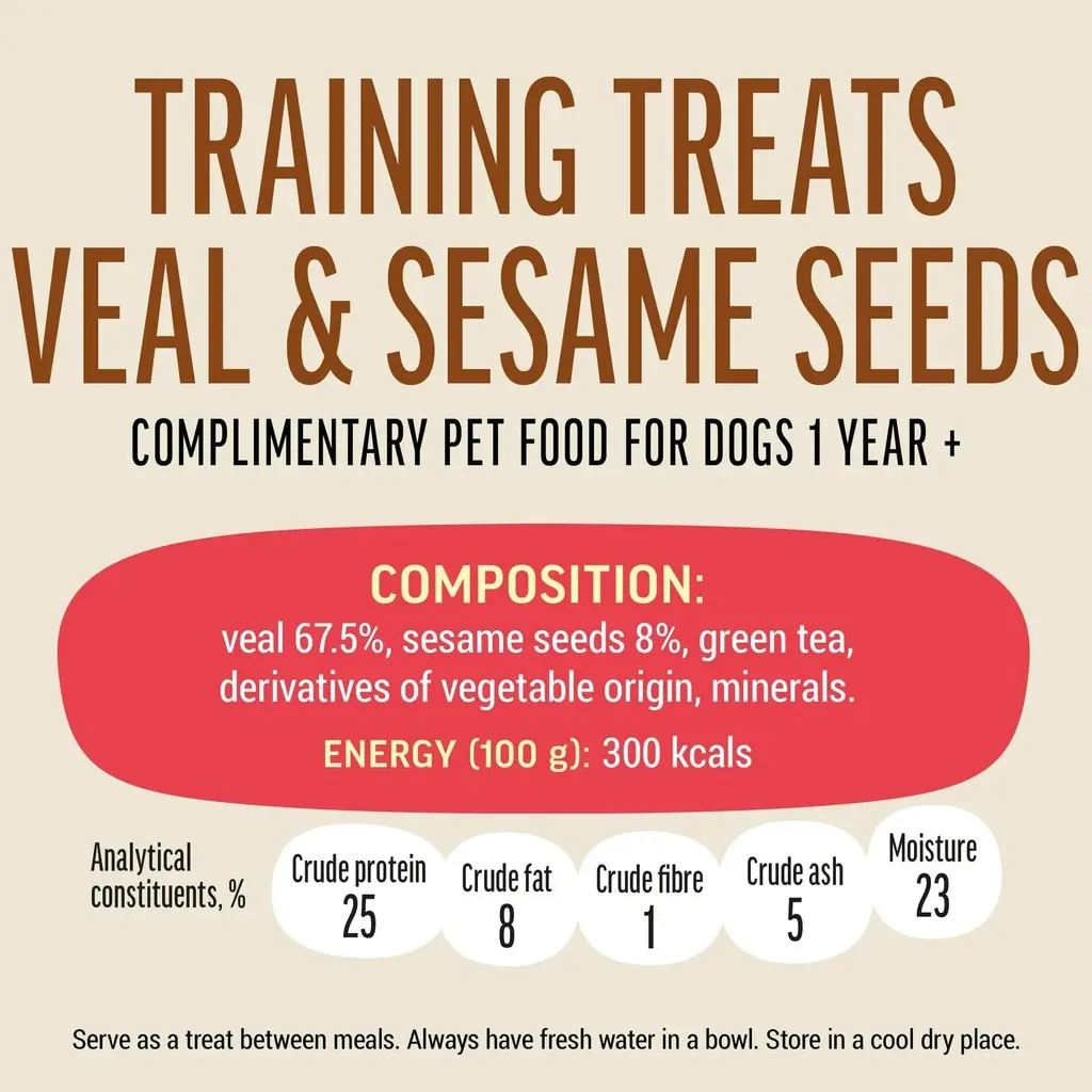 Dog Fest Training Treats Veal & Sesame Seeds 90g[Weight - 90g] (3).webp