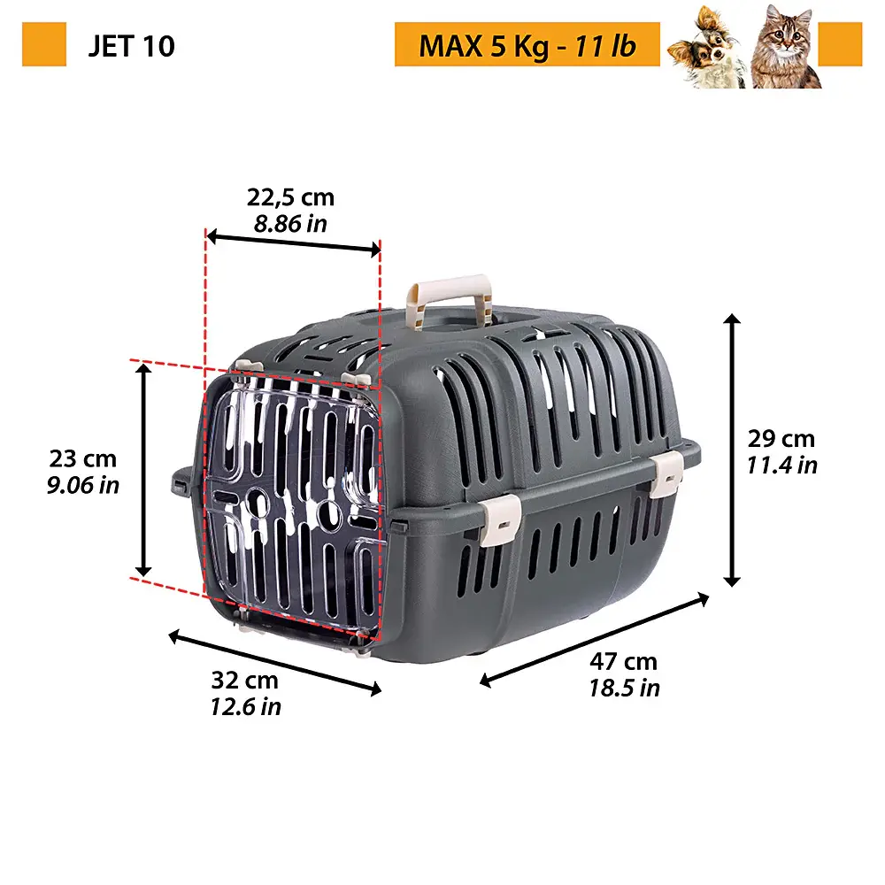 Ferplast Carrier Jet[Color - Assorted, Dimension - 32x47x29cm].webp