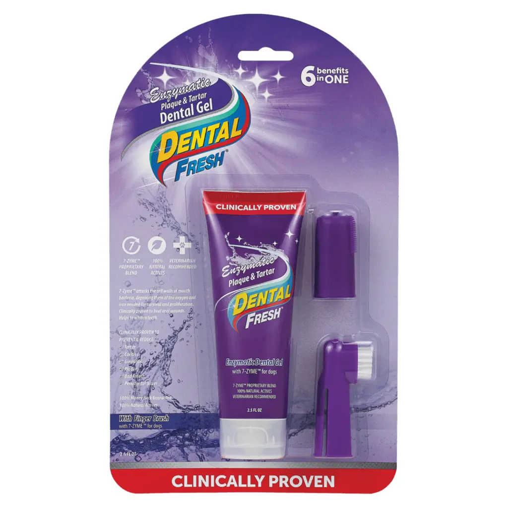 [FG00029] Synergy Labs Dental Fresh Enzymatic Plaque & Tartar Dental Gel with finger brush 2.5 oz - 70.87 g.webp