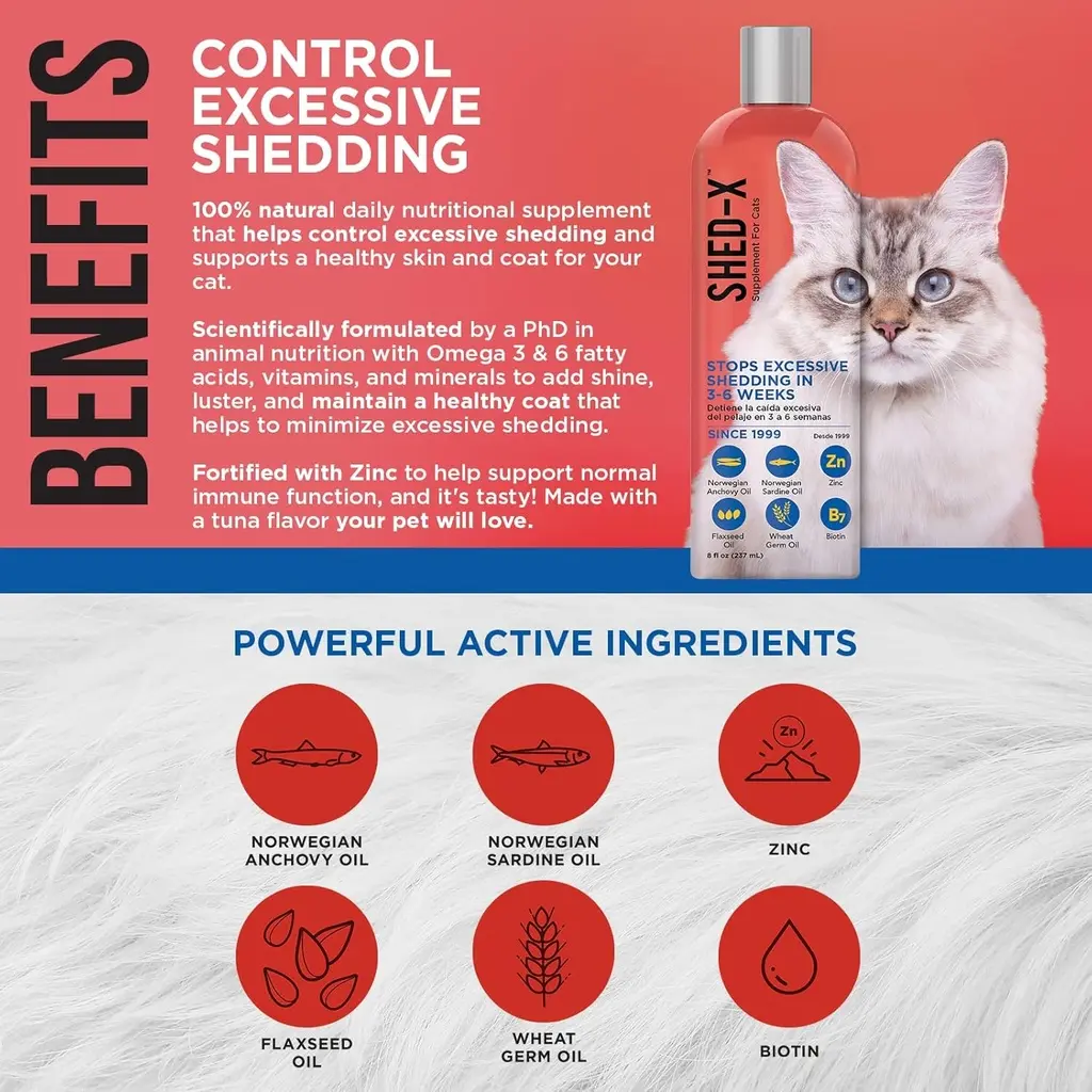 Synergy Labs Shed-X Supplement for Cats 8 oz - 237 ml (1).webp