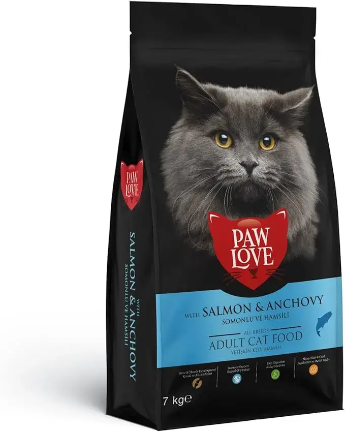 [8683262491964] Paw Love Adult Cat Food Salmon & Anchovy Dry Cat Food Bag 7kg (1).webp