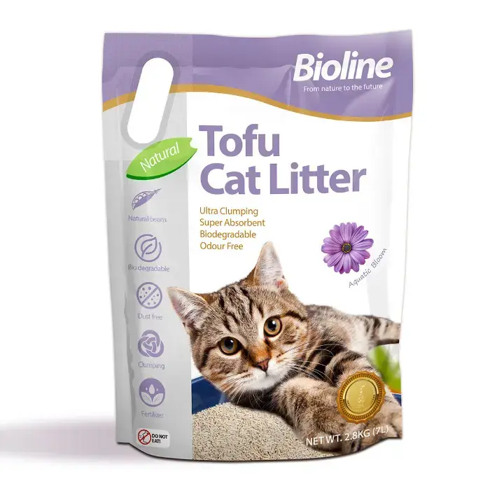 [6970117125726] Bioline Tofu Cat Litter 7L - Aquatic Bloom Fragrance.webp