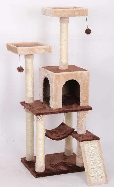 [HY6658] Catry Cat Tower With Scratcher 50x40x136cm.webp