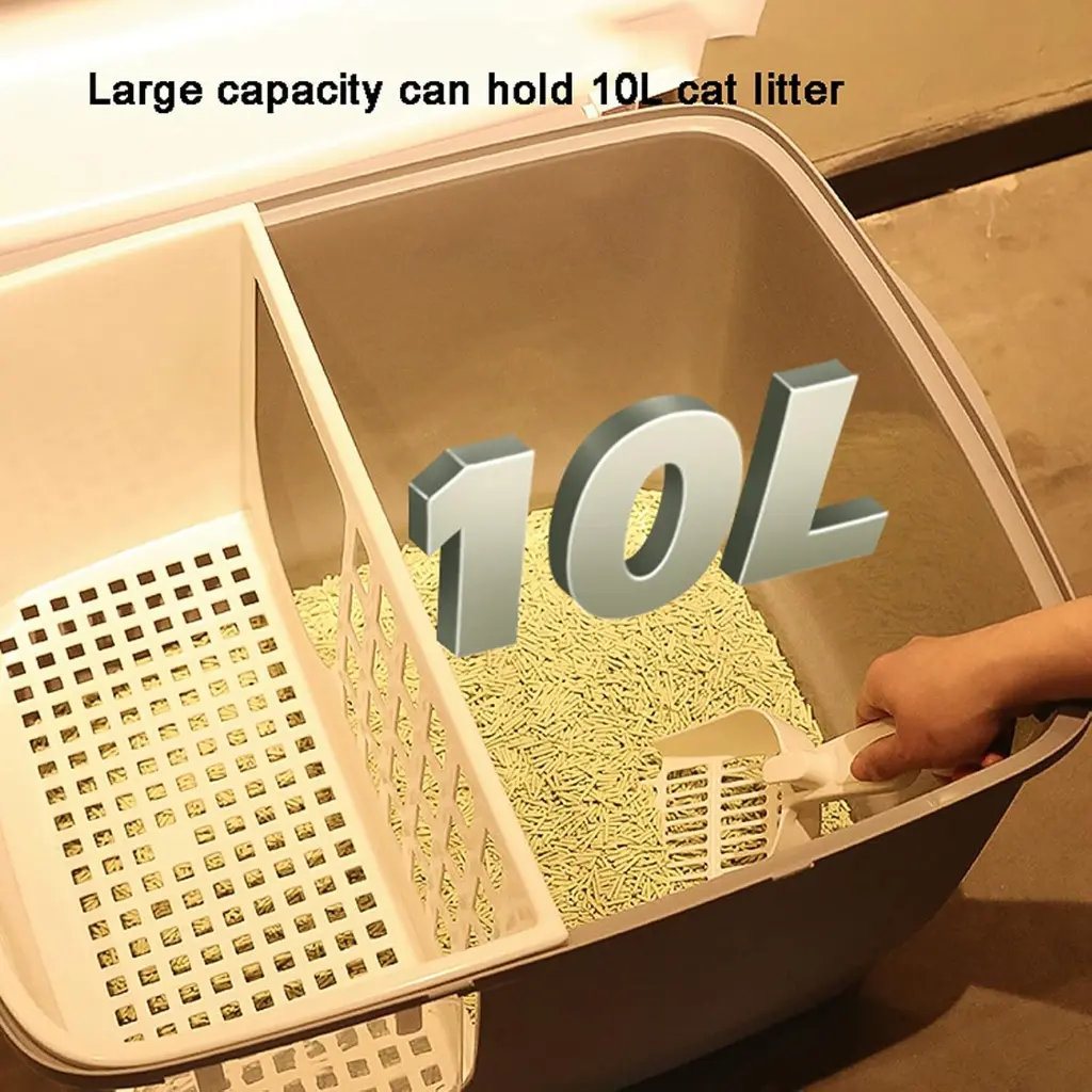Pado Igloo Cat Litter Box 57.5_44_44cm-Blue.webp