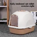 Pado Hoodie Cat Litter Box   53_41_41cm-Brown.webp
