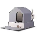 Pado House Cat Litter Box  46_46_44cm- Grey (3).webp