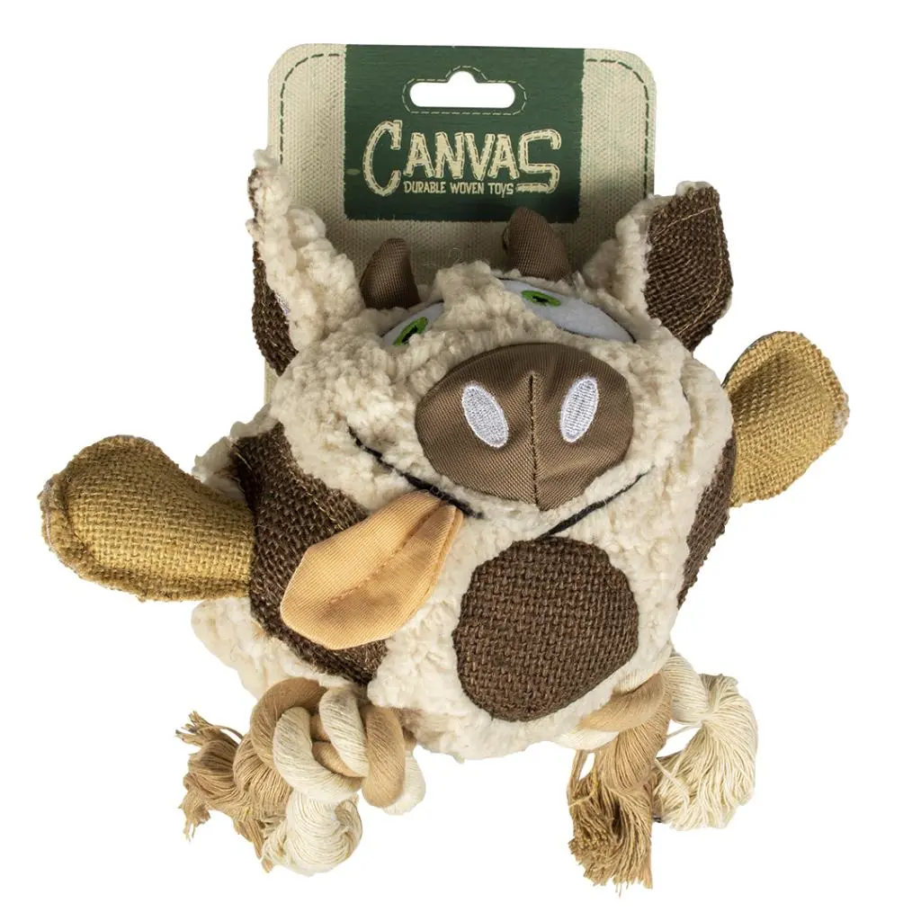 Duvo Canvas Plush Cow - Dog Toy.webp