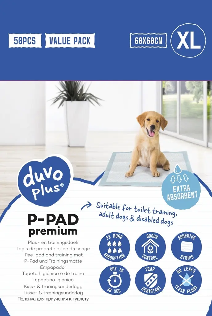 Duvo+ Pet Pad Premium Value Pack XL-60x60cm 50pcs.webp