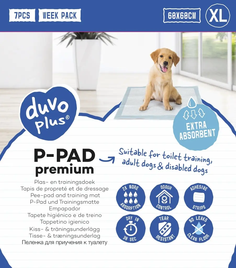 Duvo+ Pet Pad Premium Week Pack XL-60x60cm 7pcs (1).webp