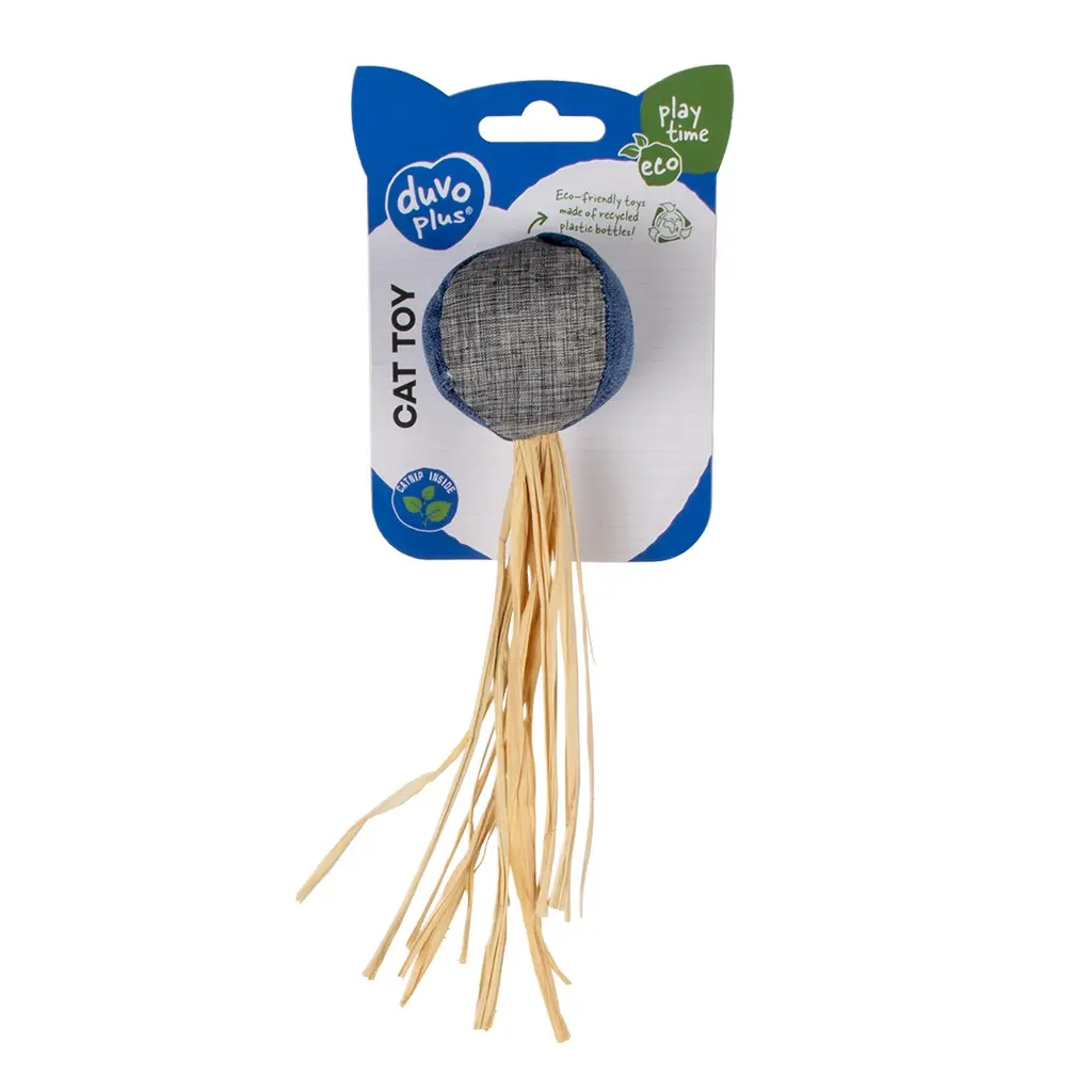 Duvo+ ECO Navy Ball & Catnip 4,5x4,5x20cm Multicolour.webp