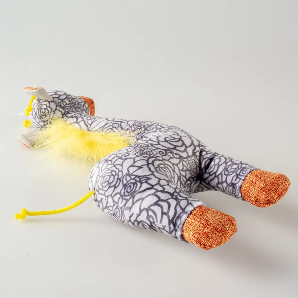 Duvo+ Plush Giraffe Retro Dog Toy 32x14x5cm Grey.webp