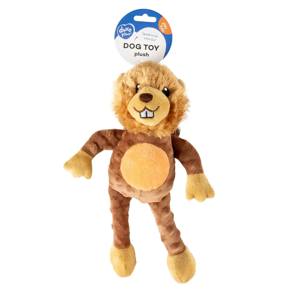 Duvo+ Plush Beaver crackle Dog Toy 34x21x8cm brown (3).webp