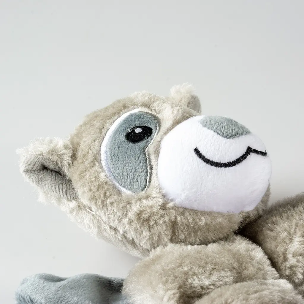 Duvo+ Plush Racoon squeaky Dog Toy 45x21x10cm grey.webp