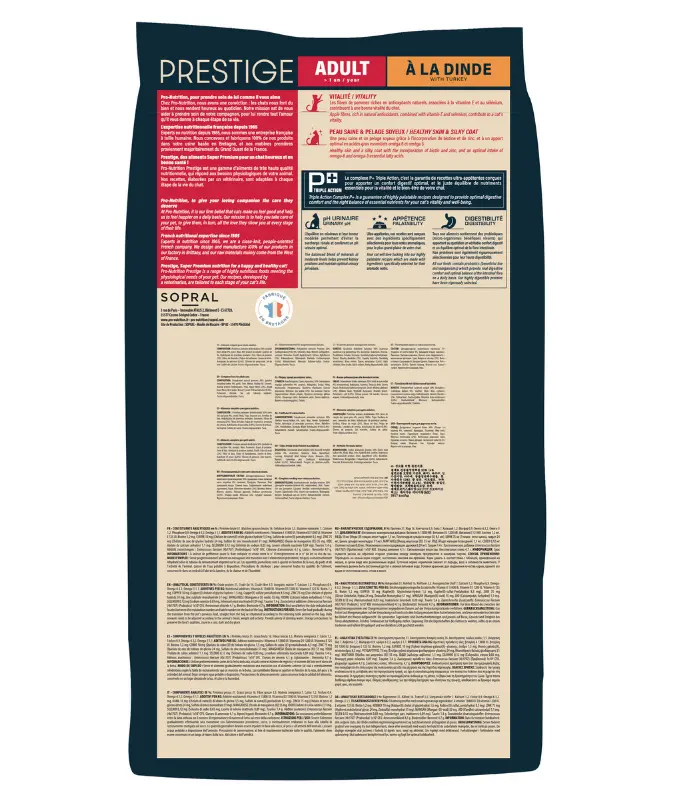 Pro nutrition Prestige Cat Adult Turkey 10Kg.webp