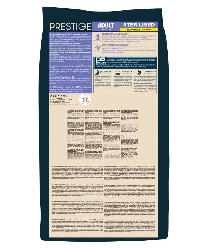 Pro nutrition Prestige Cat Adult Sterilised Chicken 10Kg.webp