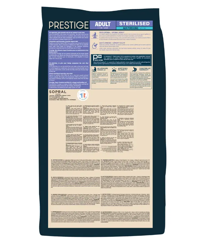 Pro nutrition Prestige Cat Adult Sterilised Fish 10Kg.webp